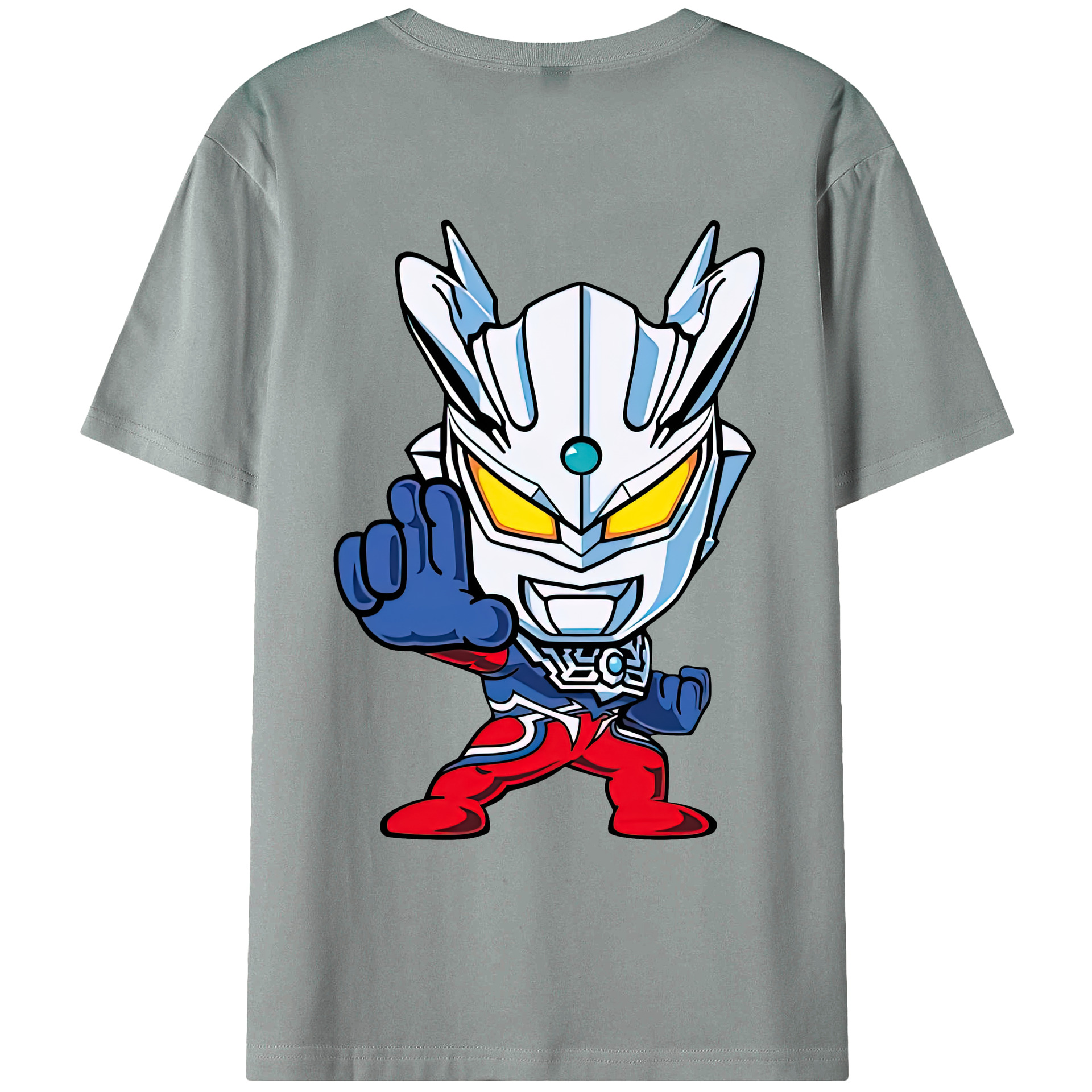 （画像用） ウルトラマン Ultraman 綿100％ メンズ半袖Tシャツ（バックプリント） 通気性